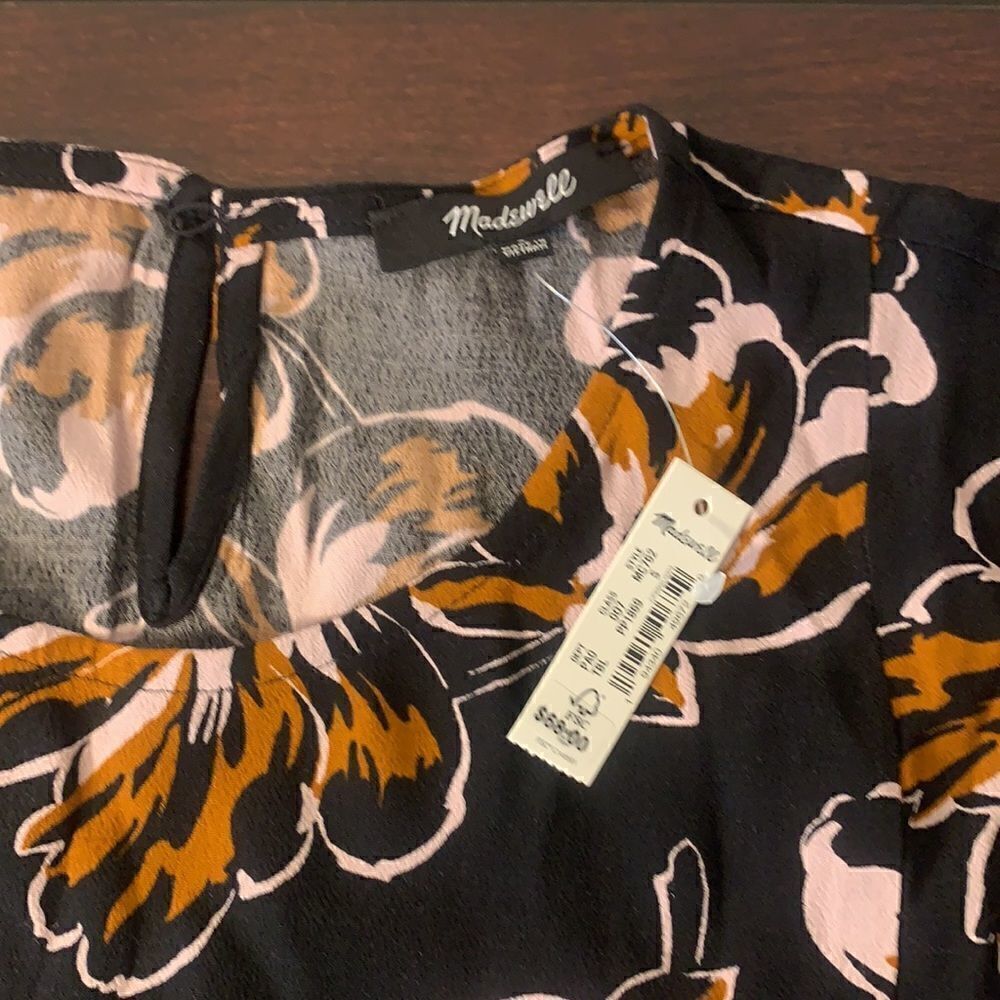 Madewell Women’s oversized sleeveless floral print viscose top size S, NWT - Picture 6 of 11